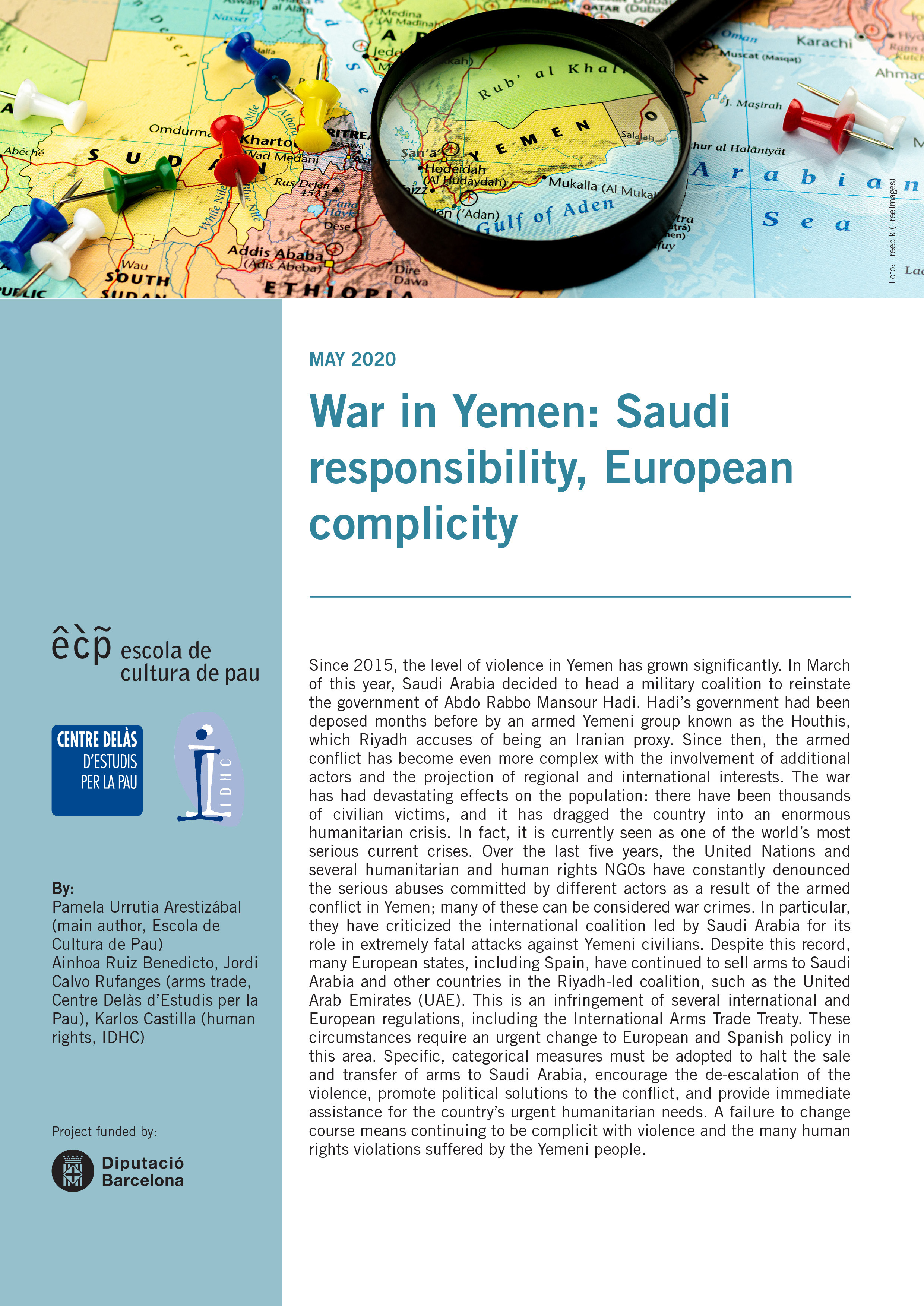 portada PolicyPaper ECP IDHC CentreDelas YemenWar ENG