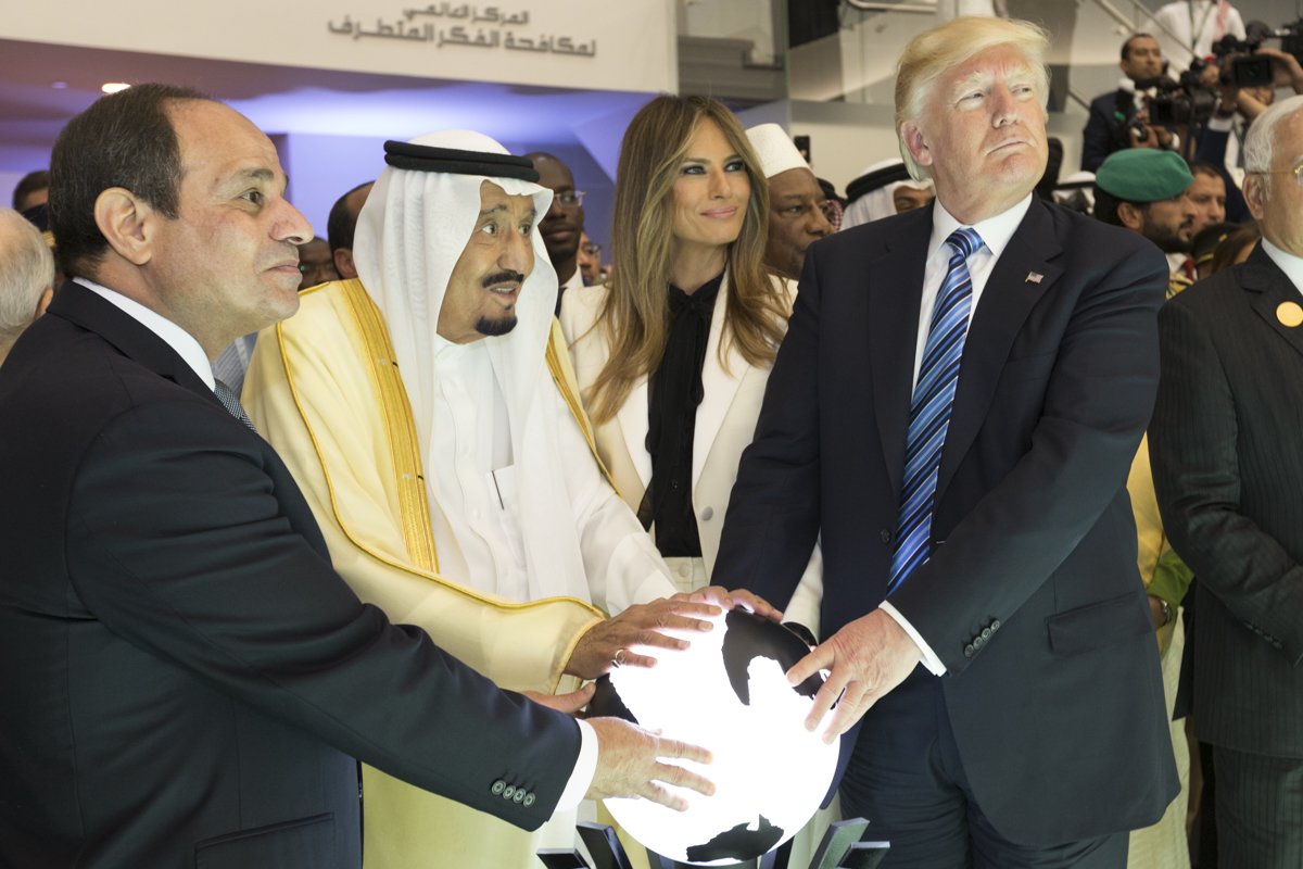 Abdel Fattah el Sisi King Salman of Saudi Arabia Melania Trump and Donald Trump May 2017