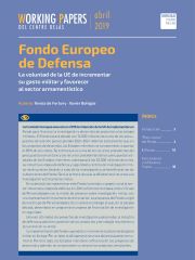 Working Paper: Fondo Europeo de Defensa