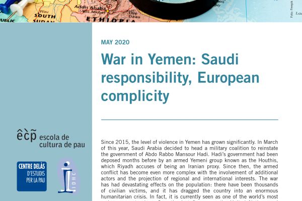 Policy Paper from ECP, IDHC and Centre Delàs: "War in Yemen: Saudi responsibility, European complicity"