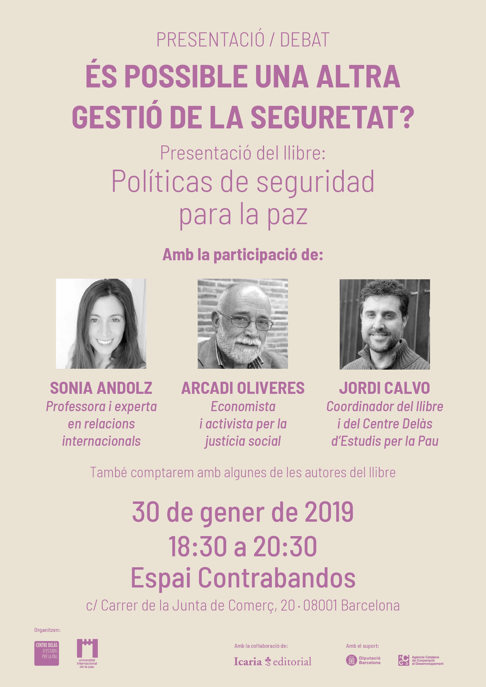 20190130 Presentacio PolitiquesSeguretat Barcelona Arcadi Jordi