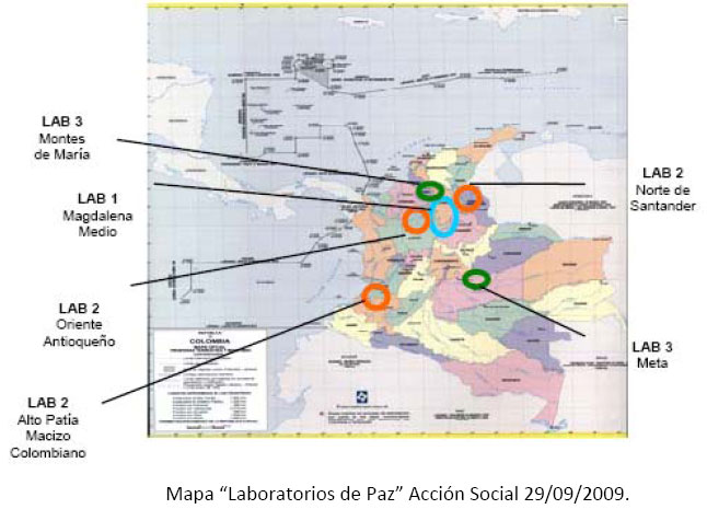 Mapa “Laboratorios de Paz” Acción Social 29/09/2009