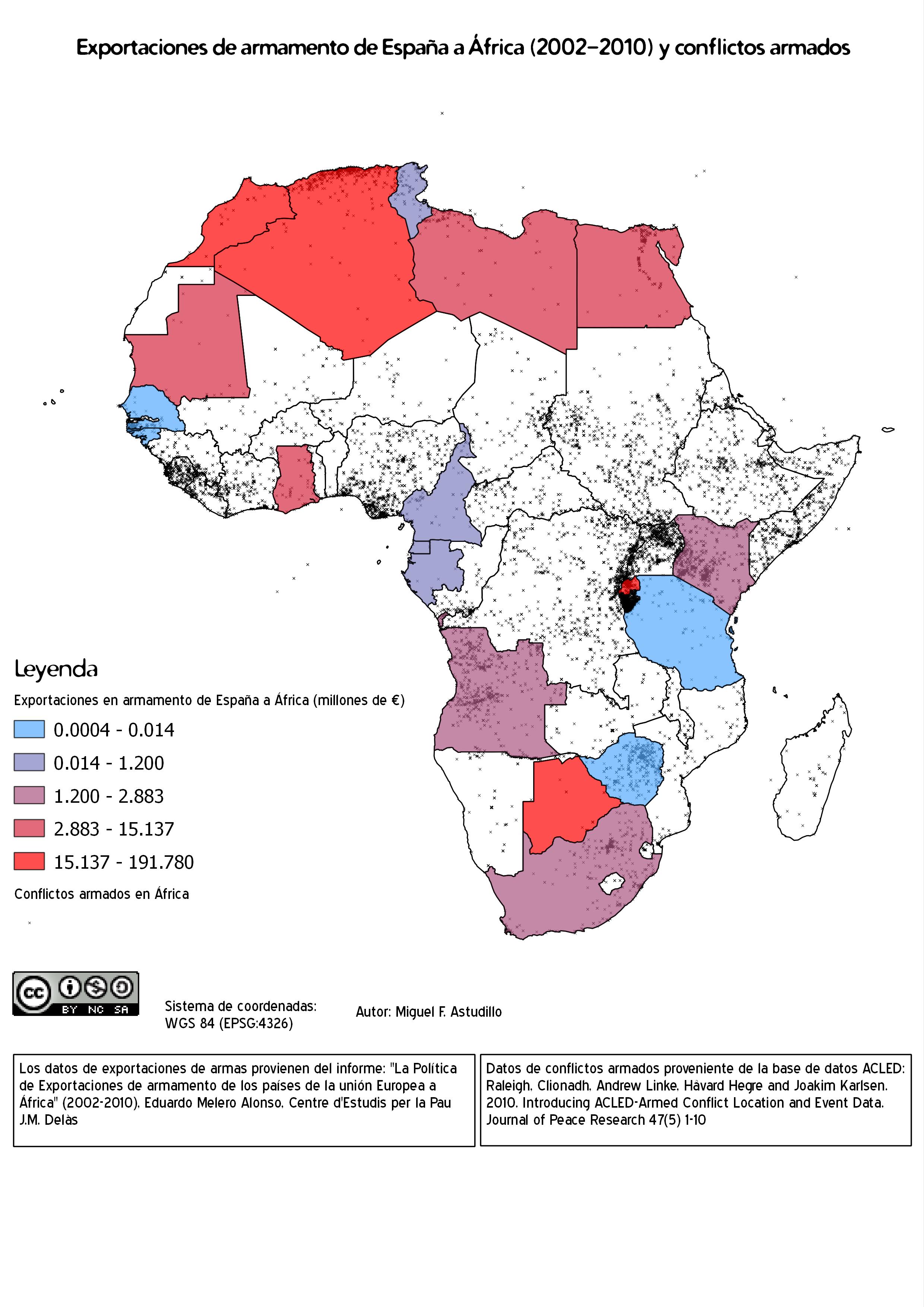venta de armas espana africa y conflictos armados